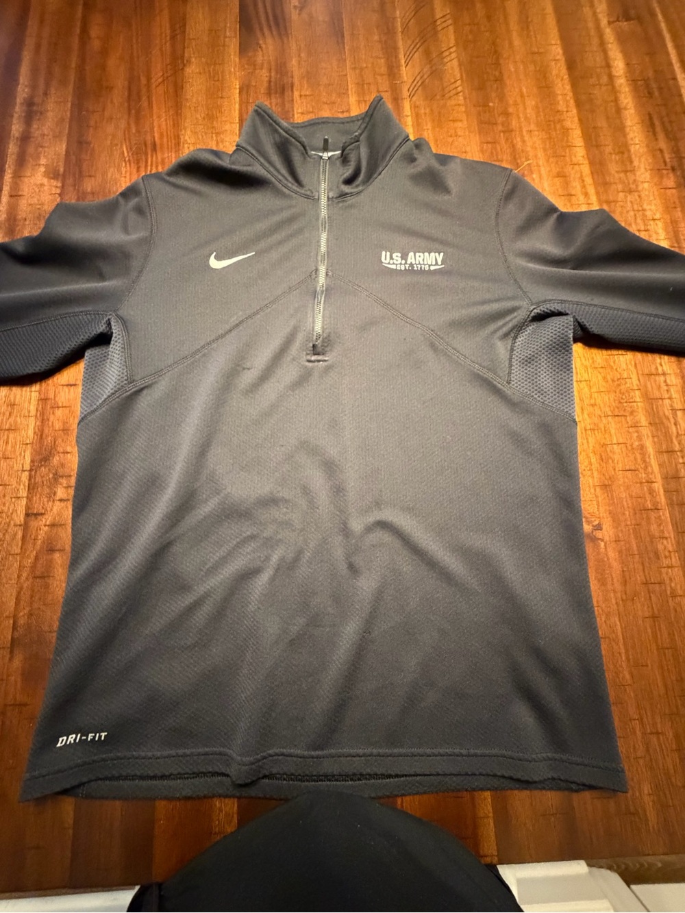 Nike Black U.S. Army Dri-FIT Quarter-Zip Pullover